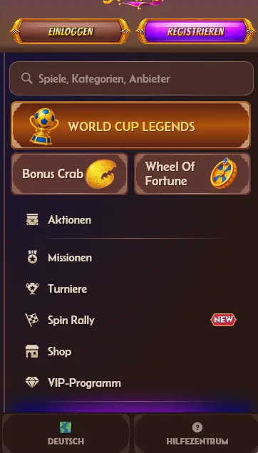 Mobile Ansicht der Alawin-App im Browser